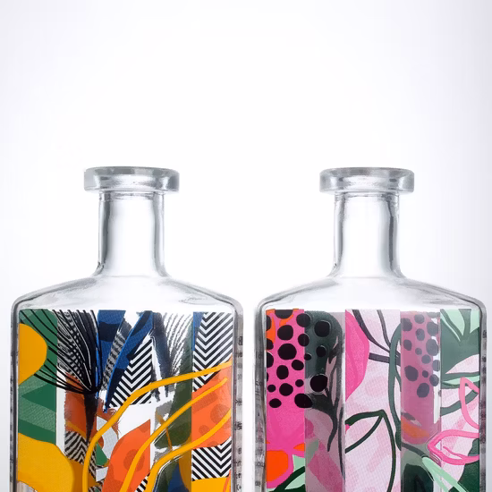 Logo personalizzato 375ml 500ml 750ml 75cl Whisky Whisky Vodka Rum Spiriti Tequila Brandy Gin Bottiglia di liquore in vetro